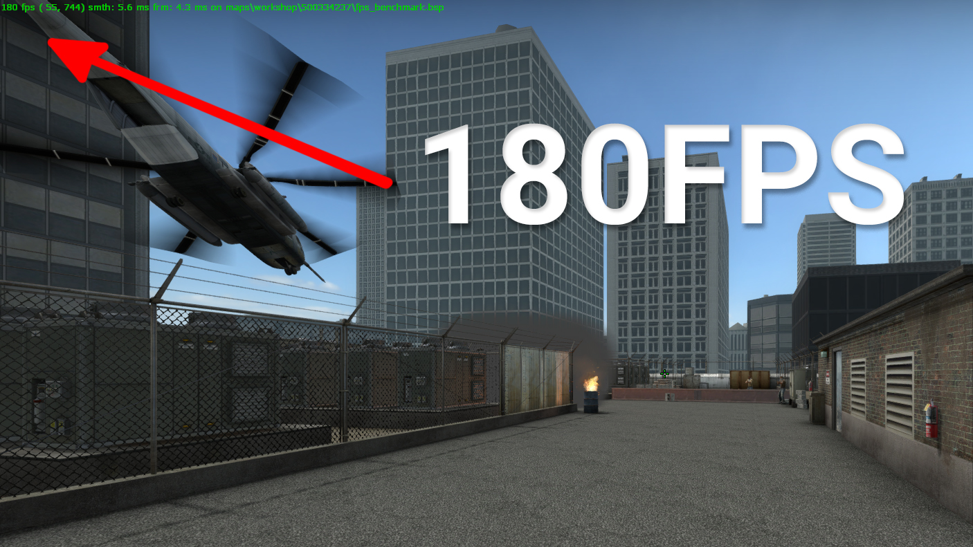 На карте FPS Benchmark