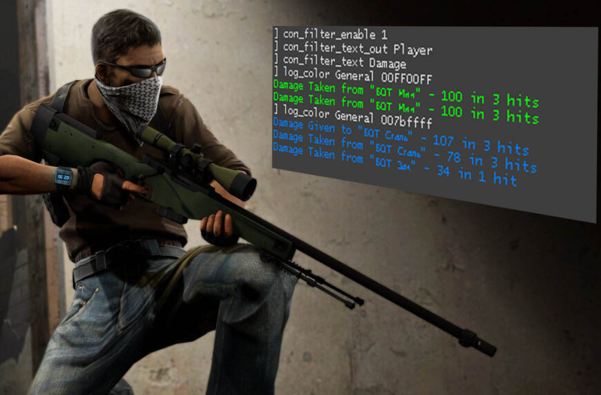 Как сделать цветной урон в CS:GO в консольной строке