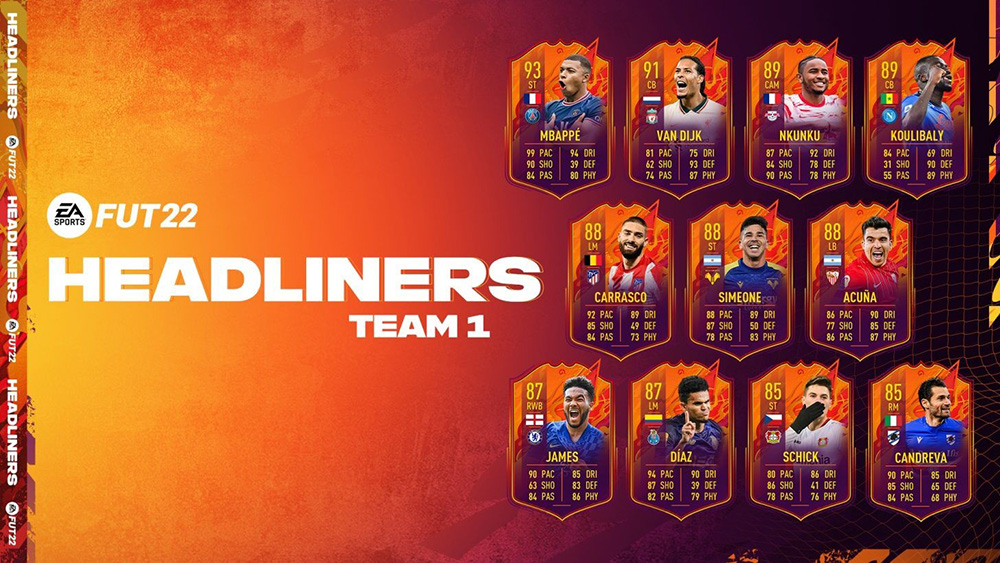 В FIFA Ultimate Team 2022 были добавлены карточки звезд