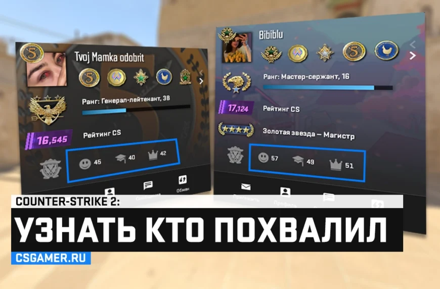 Узнать кто похвалил CS 2